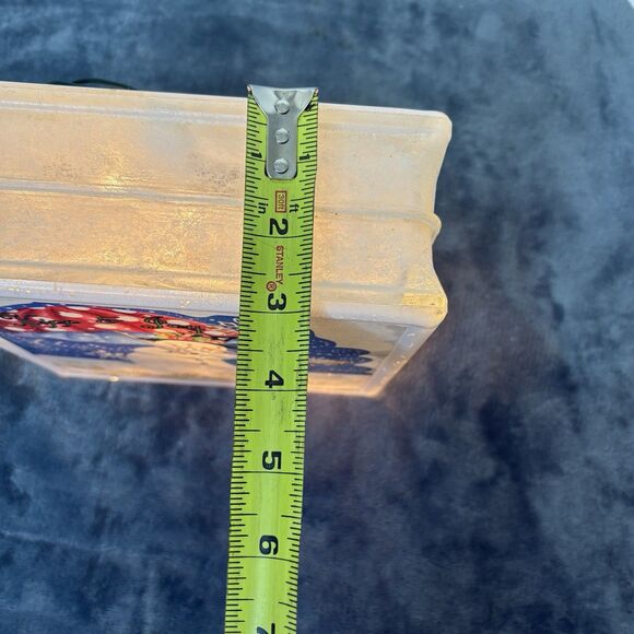 Christmas Holiday Decor Heavy Glass Light Up Let It Snow Snowman - Picture 9 of 9